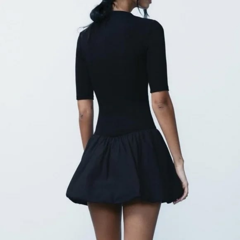 Zara Mini Bubble Skirt Dress